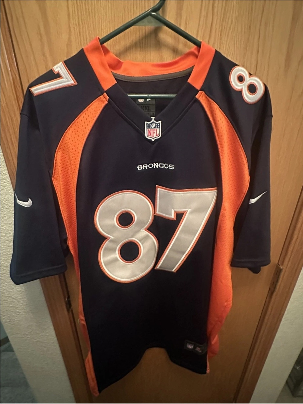 Nike NFL Denver Broncos Eric Decker #87 On-Field Jersey Navy Orange Men’s XXL